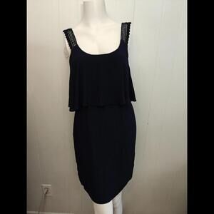 Anthropologie Mauve Fitted Ruffle Bust Dress